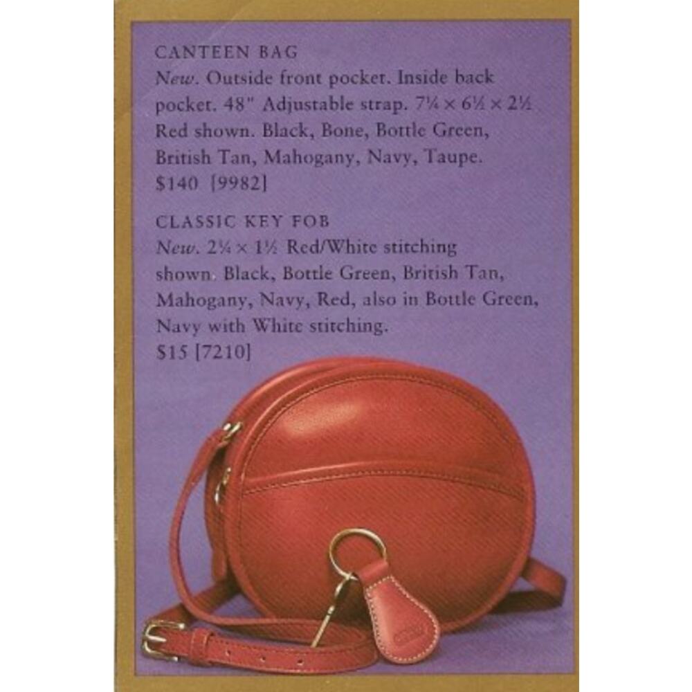 Vintage Coach Chester Canteen Crossbody Red Leather Bag 9901 - Picture 11 of 11